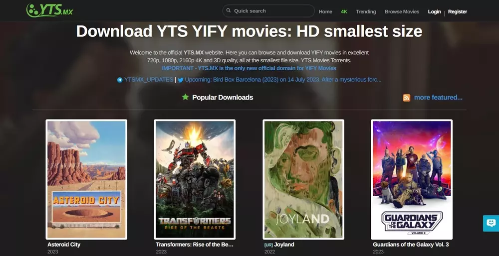 Yify Download &Watch Free Movies & TV Series